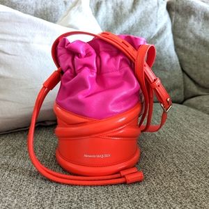 Alexander McQueen Sunset Pink Bucket Bag